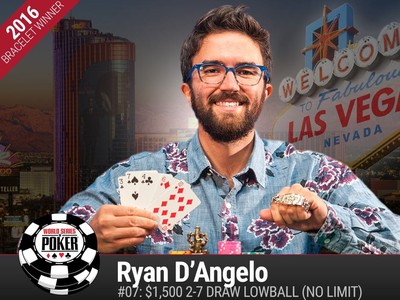 WSOP 2016: Ryan D'Angelo Wins His First WSOP Title for Event #7