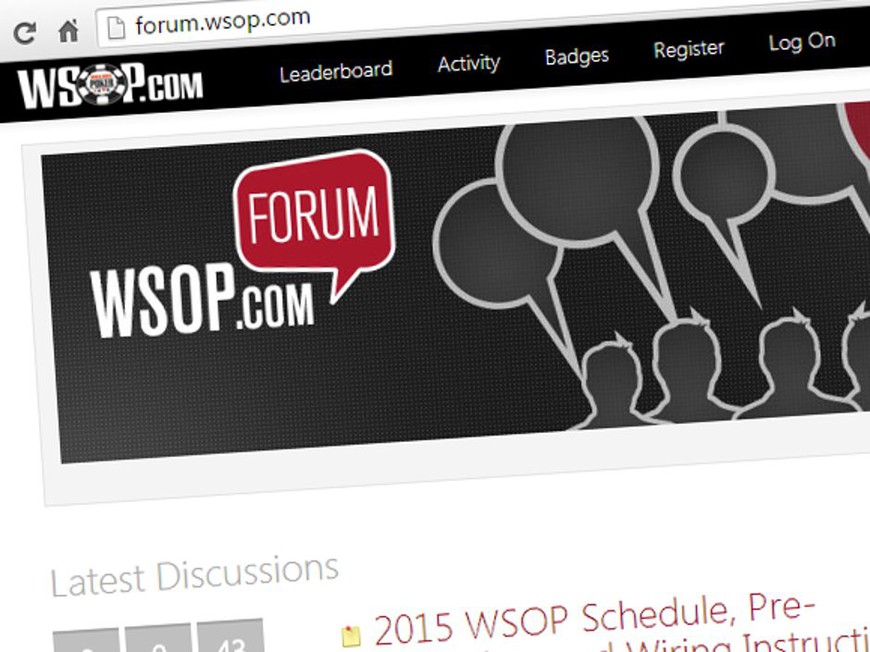 WSOP.com Opens Player Support Forum