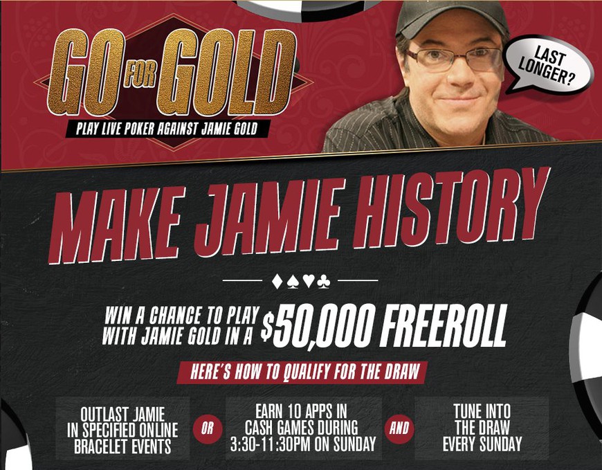 Go for Gold WSOP promotion image. Play Against Jamie Gold During the Online WSOP in New Promo