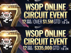 WSOP Online Circuit Series in September -- 12 Ring Events, $1.5 Million Guaranteed